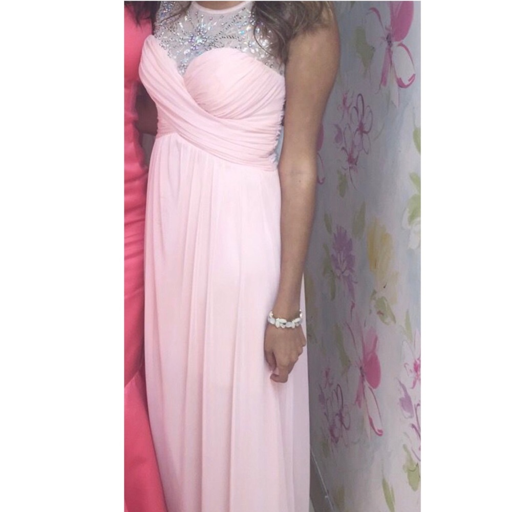 Cute light pink prom dress